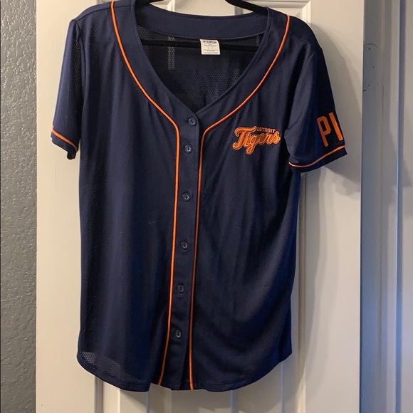 PINK Victoria's Secret Tops - Detroit Tigers Soft mesh Baseball Jersey